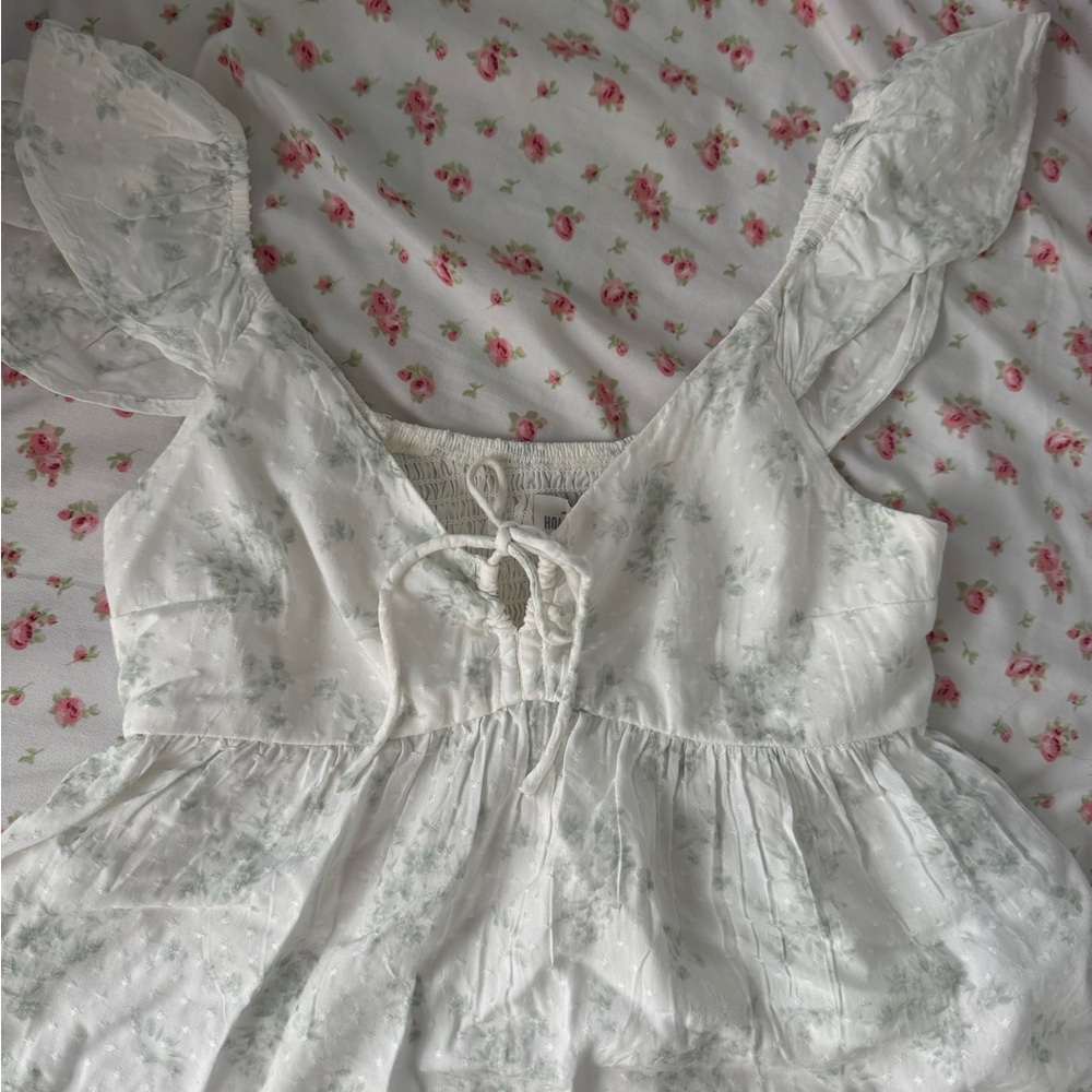 Hollister green babydoll top